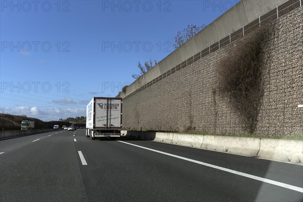 Sound barrier on the A6 towards Heilbronn