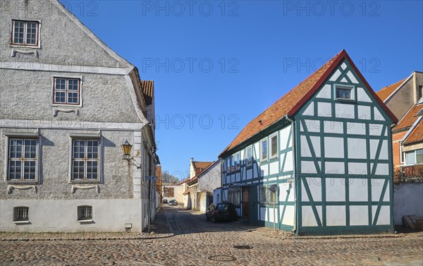 Typical half-timbered house of old Klaipeda