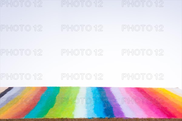 Rainbow colors are painted as stripes
