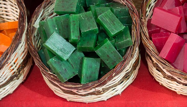 Collection of bars of fragrant hand made organic soap