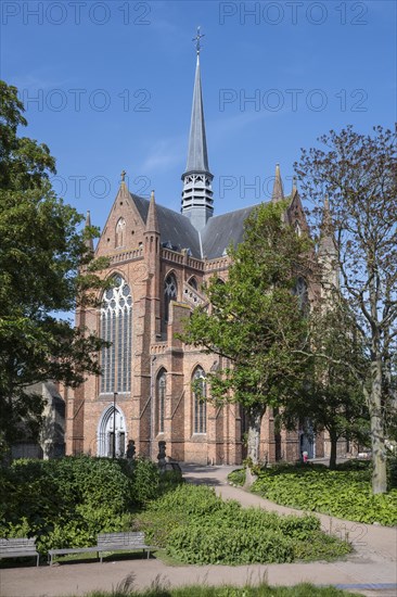 The Sint Walburgakerk in the old town of Veurne