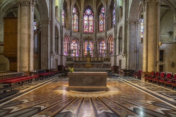 Interior of St John's Cathedral in Besancon