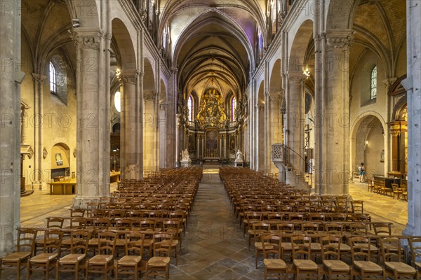 Interior of St John's Cathedral in Besancon