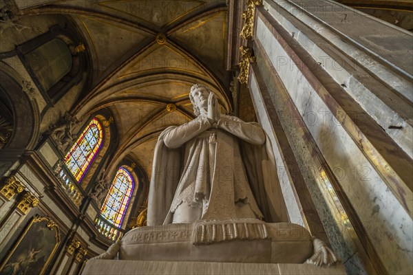 Statue in the interior of St John's Cathedral in Besancon