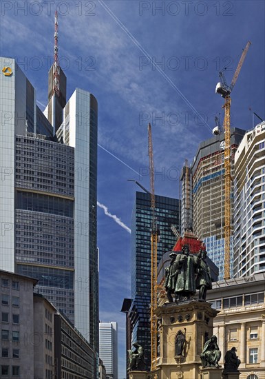 Major construction site with the project name Four Frankfurt