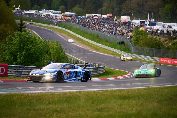The Audi R8 LMS of Team Audi Sport Team Scherer PHX with Kolb