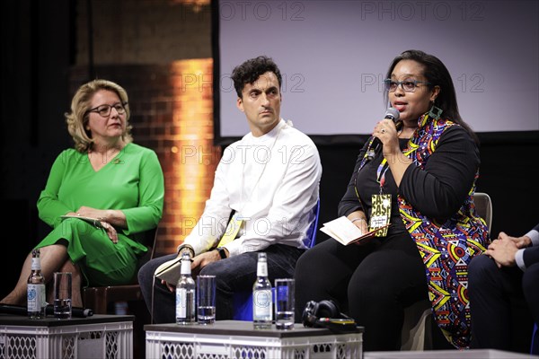 (L-R) Svenja Schulze, Federal Minister for Economic Cooperation and Development, at the digital