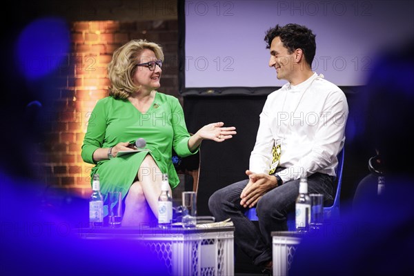 (L-R) Svenja Schulze, Federal Minister for Economic Cooperation and Development, at the digital