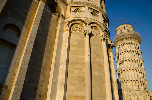 Leaning Pisa Tower and Church in Tuscany