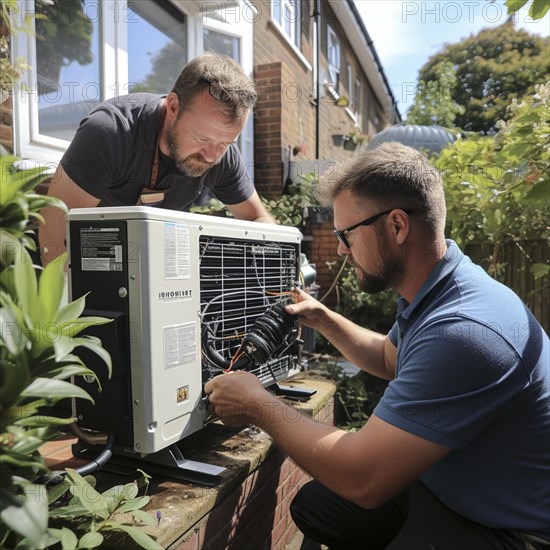 Handyman install a heat pump