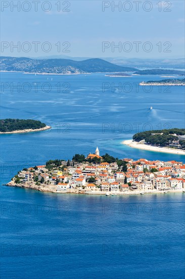 Primosten town on a peninsula in the Mediterranean Sea Holidays in Primosten