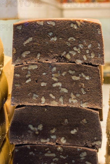 Traditional eastern Halvah a sweet confection made with tahini sesame paste