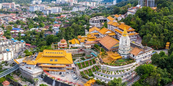 Kek Lok Si Temple Aerial Panorama on Penang Island