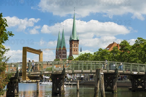 Old Town with St. Peter's Church and St. Mary's Church on the Obertrave