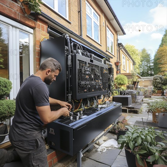 Handyman install a heat pump
