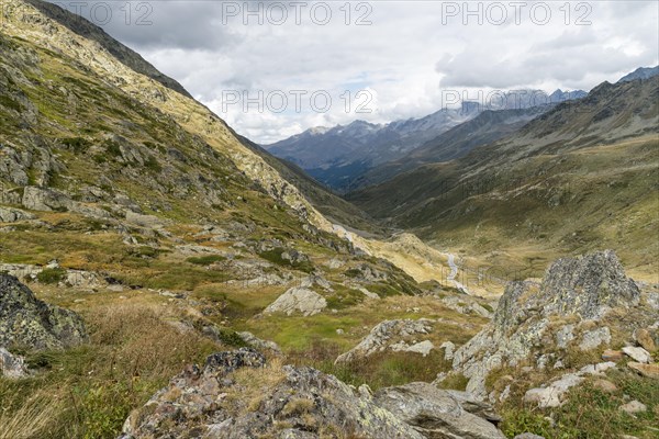 Landscape with pass road