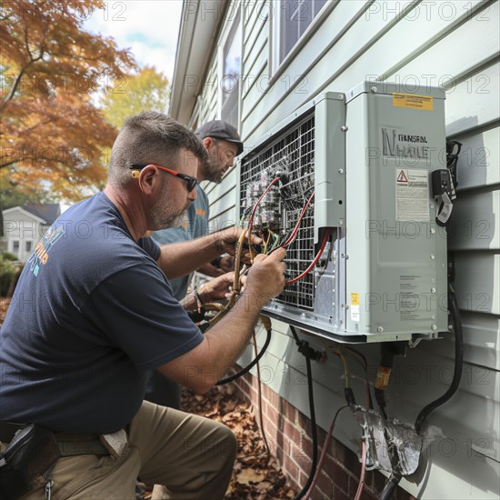 Handyman install a heat pump