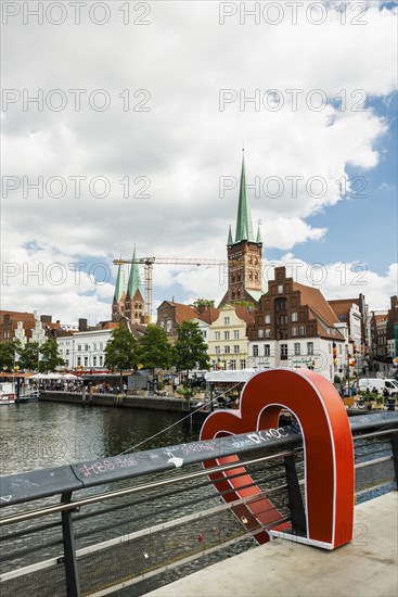 Old Town with St. Peter's Church and St. Mary's Church on the Obertrave
