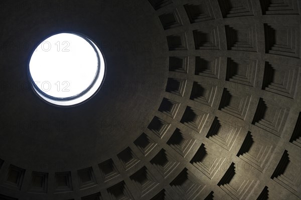 Temple of Pantheon with the Hole on the Roof in Rome