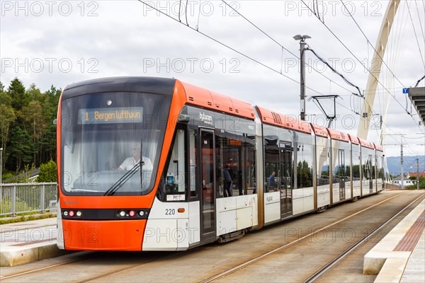 Light rail Bybane Public transport Transport at Birkelandsskiftet in Bergen