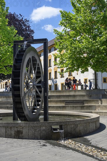 Waterwheel fountain at the Rasidenz