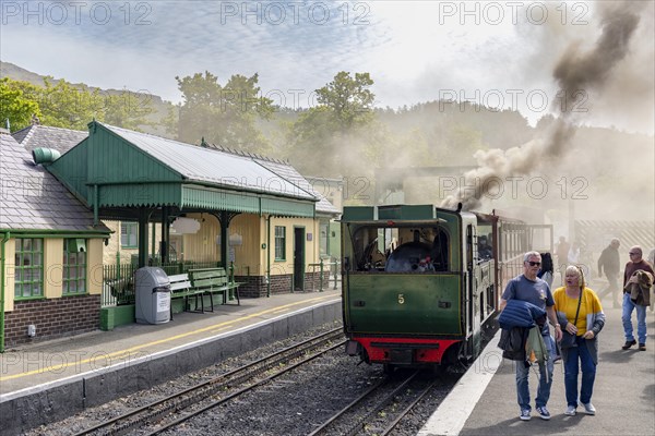 Steam Railway Pulls Into Station