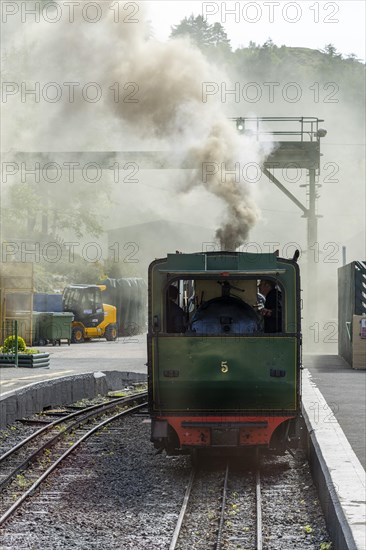 Steam Railway Pulls Into Station