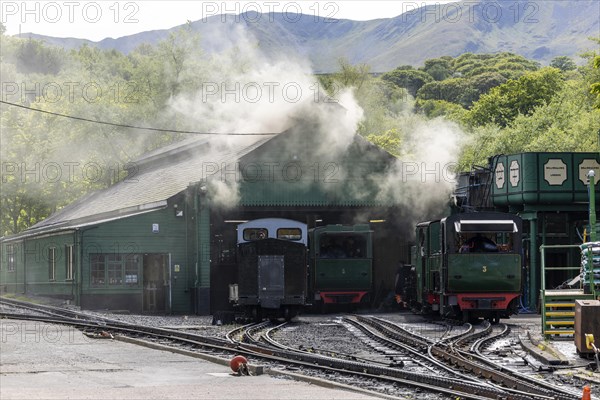 Steam Railway Pulls Into Station