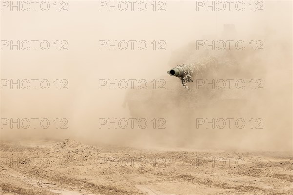 A Leopard tank 2A6 during exercise GRIFFIN STORM in Pabrade. Pabrade