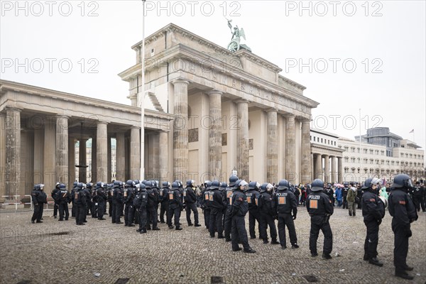 Police action against the demonstration against the reformed Infection Protection Act by Corona sceptics
