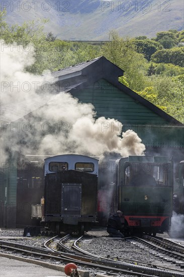 Steam Railway Pulls Into Station
