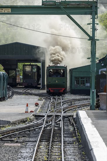 Steam Railway Pulls Into Station