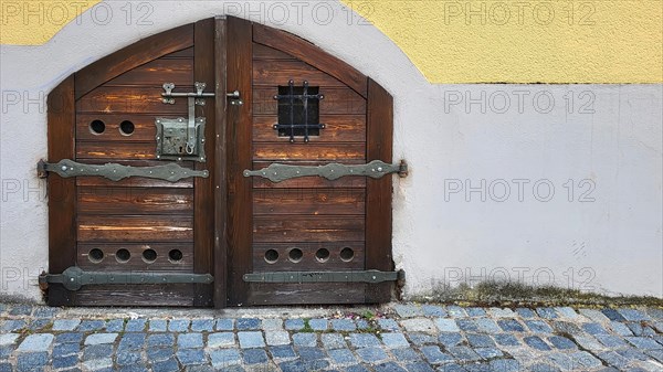 The historic gate is a landmark in the centre of the old town. Feuchtwangen