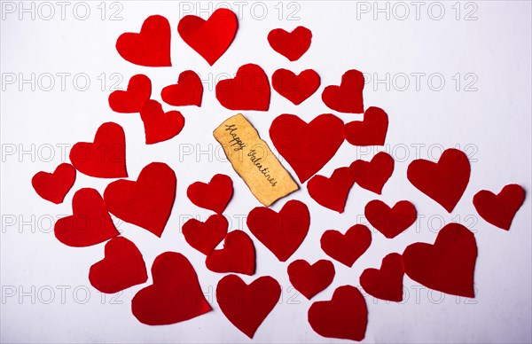 Valentine's day wording on torn paper as Love concept