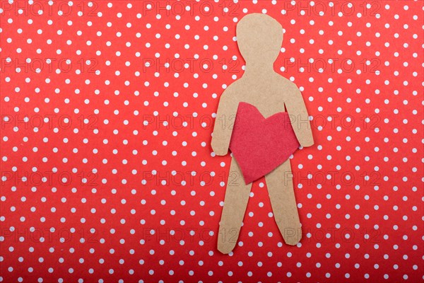 Valentine's day wording on torn paper as Love concept