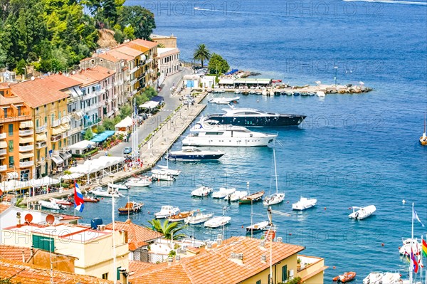 View from the Strada Panoramica down to the old town with harbour