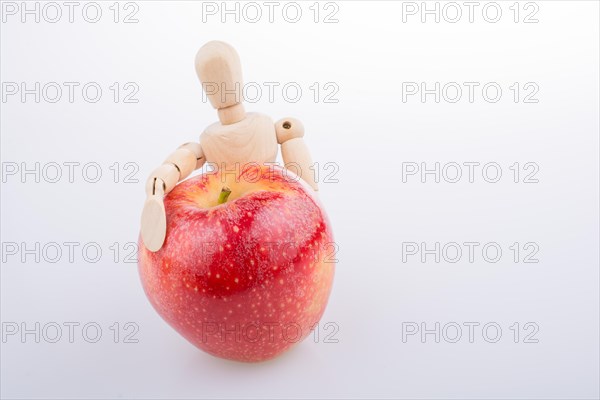 Back to school theme with a red apple
