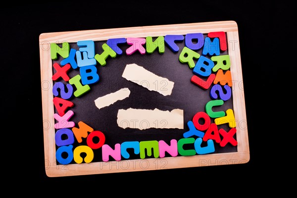 Colorful Letters of Alphabet made of wood
