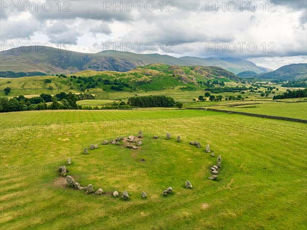 Castlerigg Stone Circle from a drone
