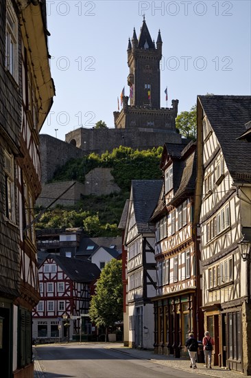 The Wilhelmsturm above the half-timbered houses of the old town