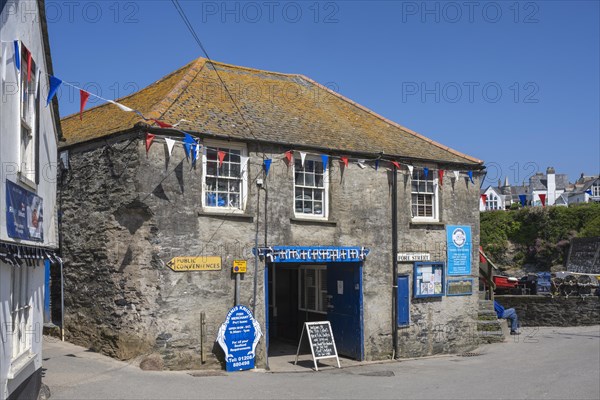 Fish market hall in the historic centre of the fishing village of Port Isaac