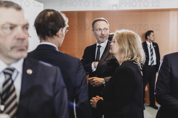 (R-L) Nancy Faeser (SPD), Federal Minister of the Interior and Home Affairs, Christian Lindner