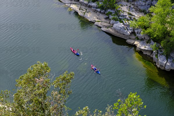 Kayaks on the Ardeche