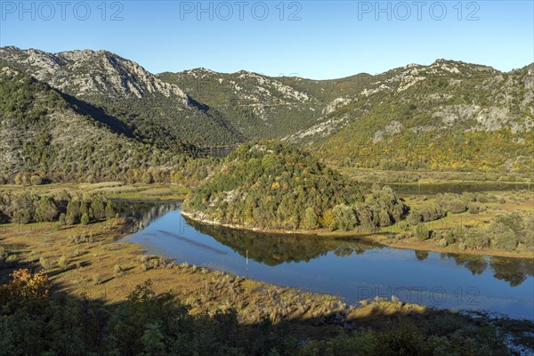 Landscape on the river Crnojevic near Rijeka Crnojevica