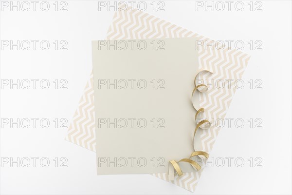 Flat lay mock up wedding card