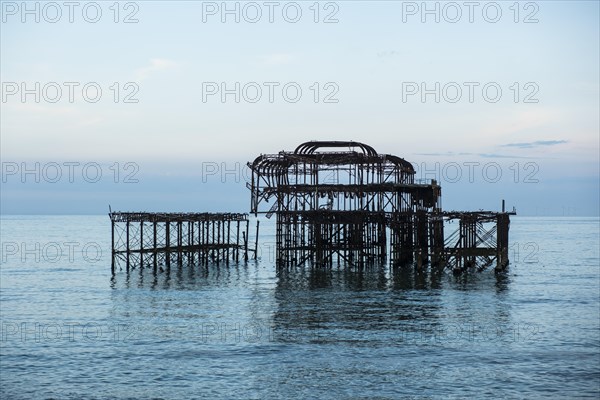 Ruin of the burnt West Pier in Brighton