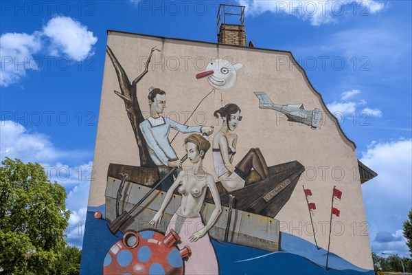 Painted house gable