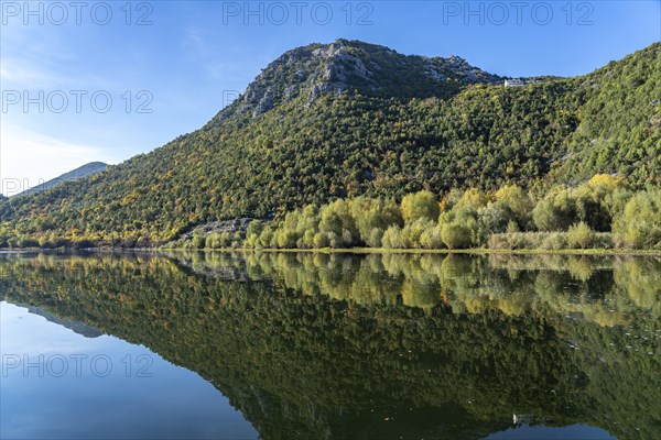 Landscape on the river Crnojevic near Rijeka Crnojevica