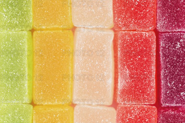 Full frame shot colorful jelly candies