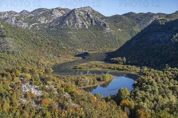 Landscape on the river Crnojevic near Rijeka Crnojevica